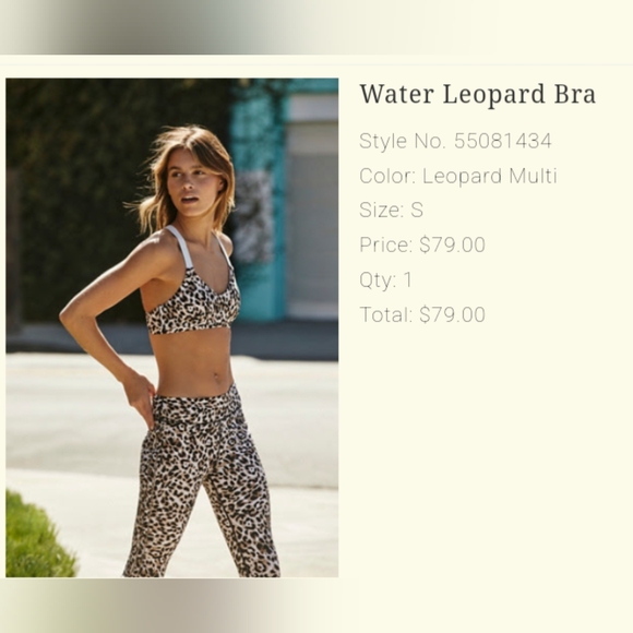 The upside Water Leopard Bra   STRETCH SPORTS BRA - Picture 8 of 8